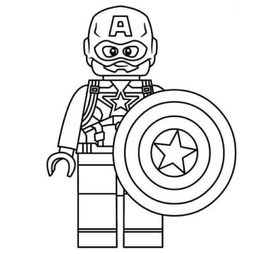Dibujo de Lego Captain América para Colorear