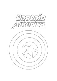 Dibujo de Símbolo del capitán América para Colorear