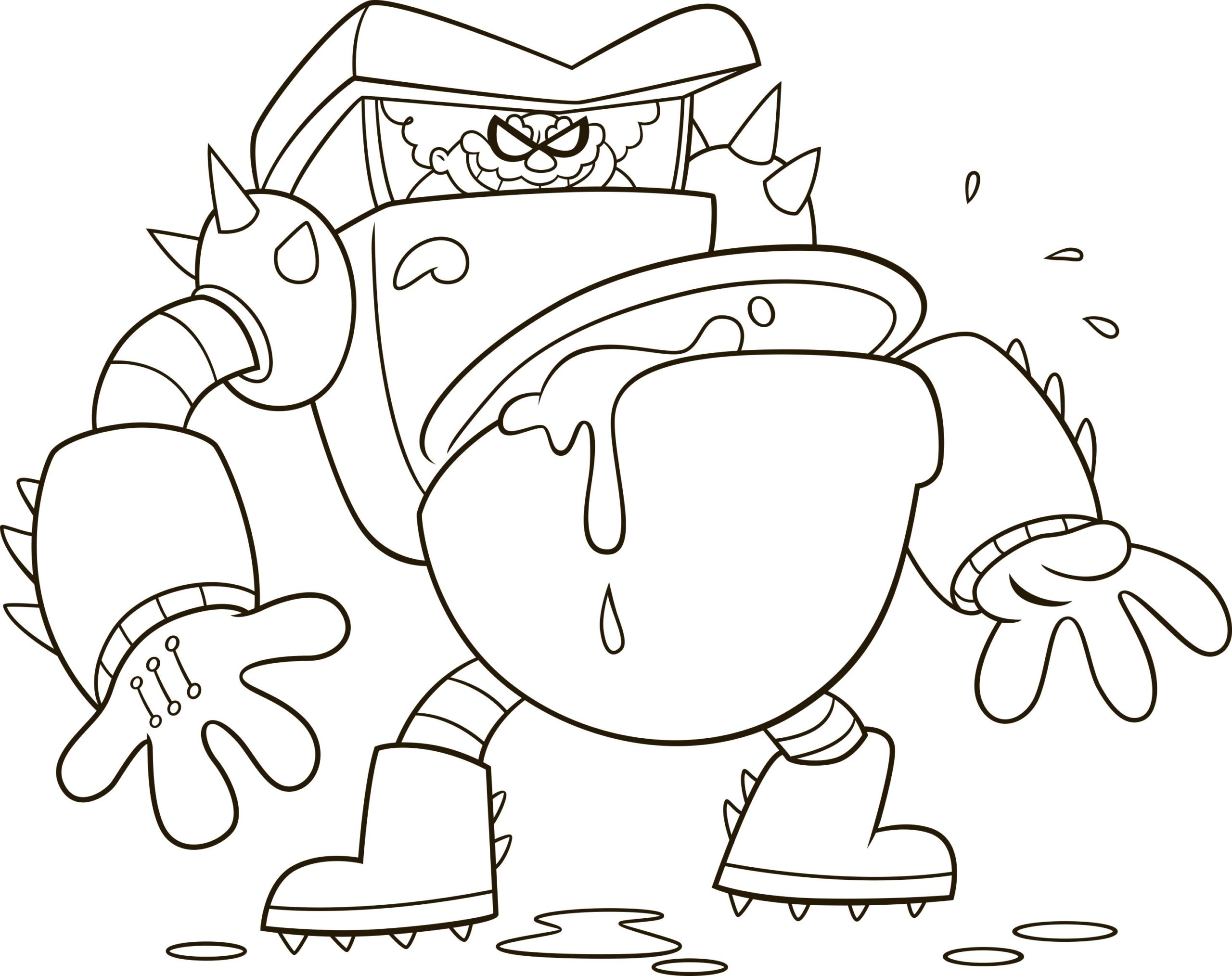Dibujo de El Inodoro Turbo para Colorear