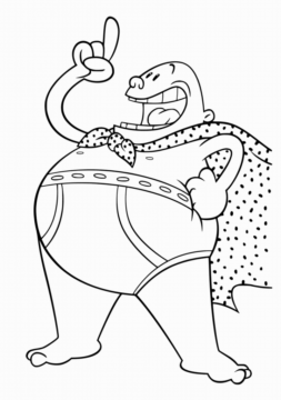 Dibujo de Genial capitán Calzoncillos para Colorear