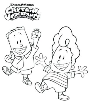 Dibujo de George y Harold para Colorear