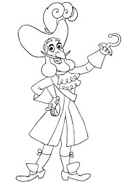 Dibujo de Capitn Garfio Bsico para Colorear
