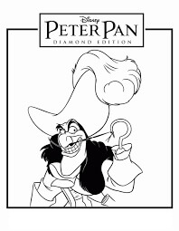Dibujo de Capitn Garfio de Peter Pan para Colorear