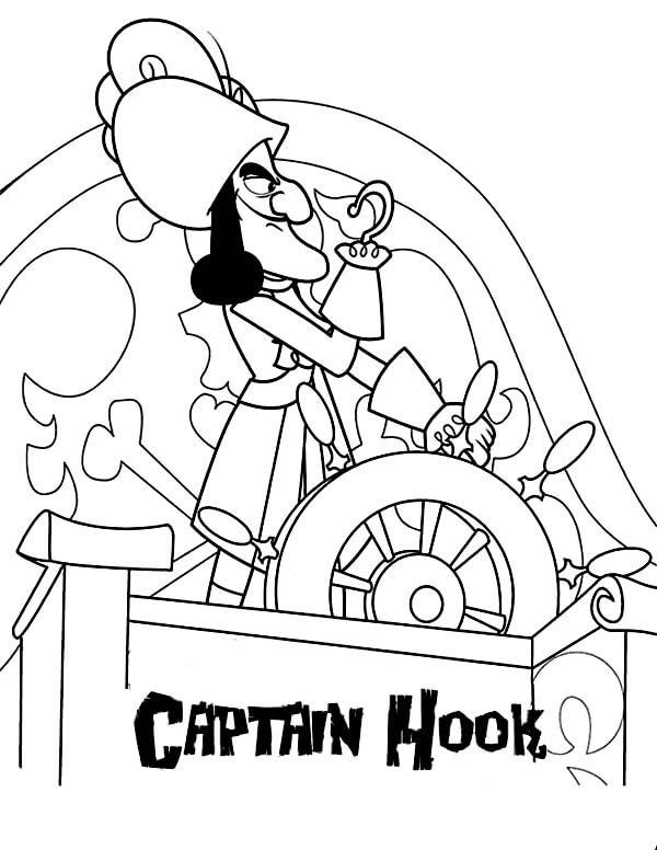 Dibujo de Capitn Hook Impresionante para Colorear