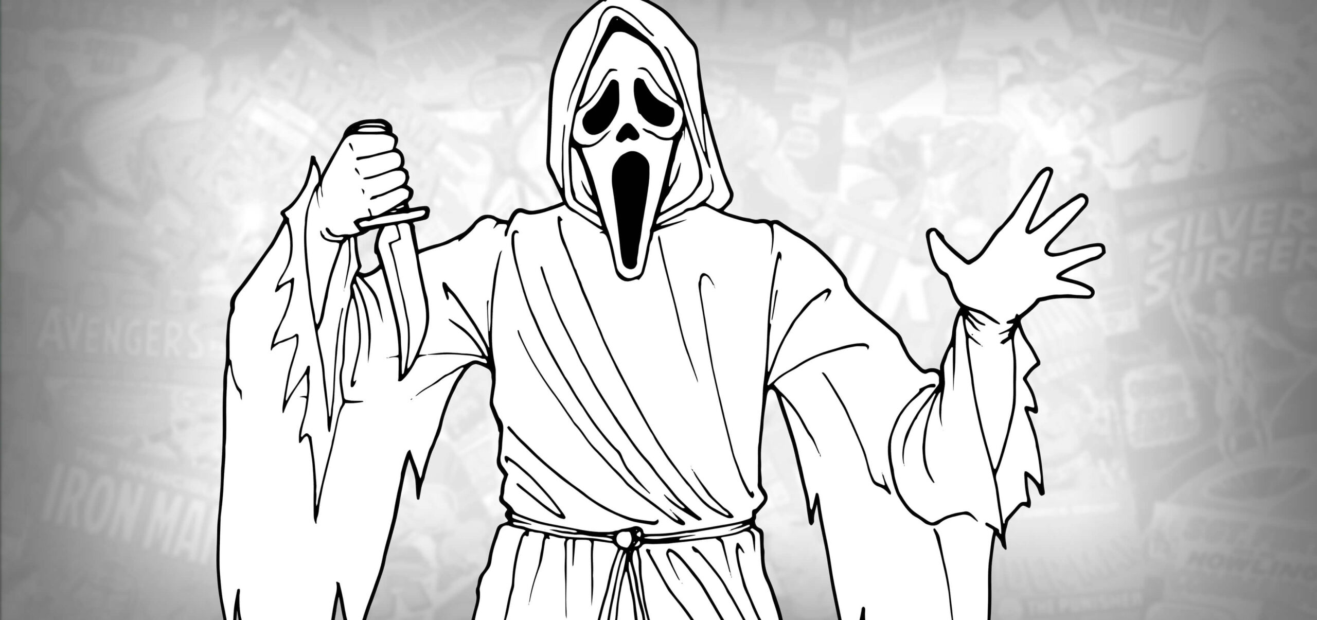 Dibujo de Cara de Fantasma Normal para Colorear