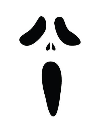 Dibujo de Cara de Fantasma Perfecta para Colorear