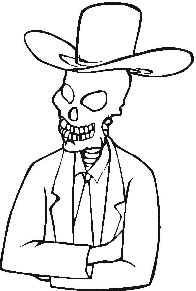 Dibujo de Cara Fantasma Apacible para Colorear