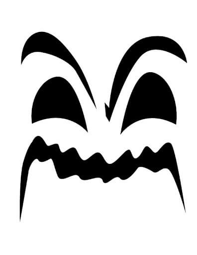 Dibujo de Cara Fantasma Enojado para Colorear