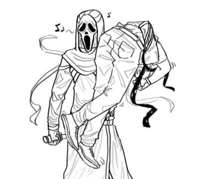 Dibujo de Gran Cara de Fantasma para Colorear