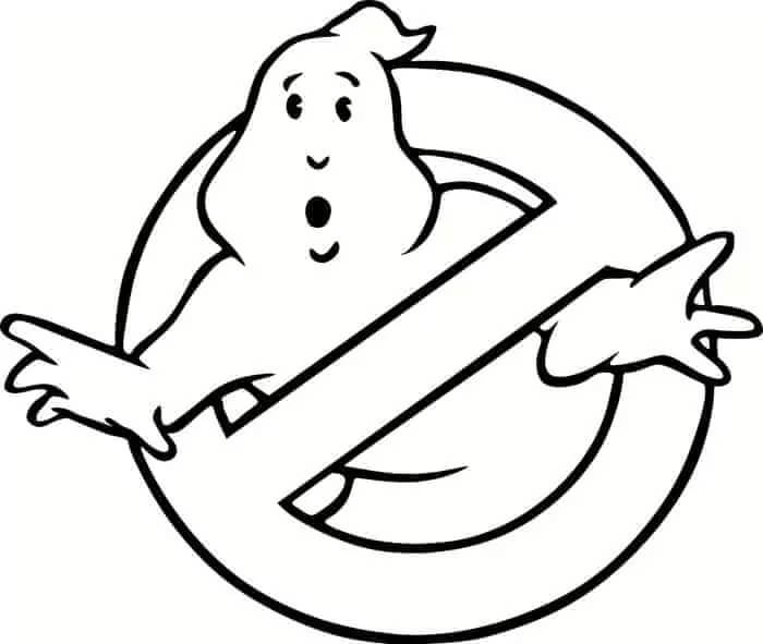 Dibujo de Símbolo de Cara de Fantasma para Colorear