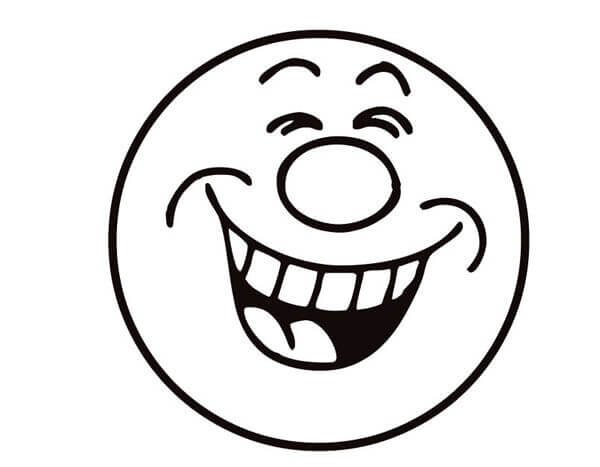 Dibujo de Adorable Cara Sonriente para Colorear