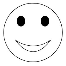Dibujo de Bonita Cara Sonriente para Colorear