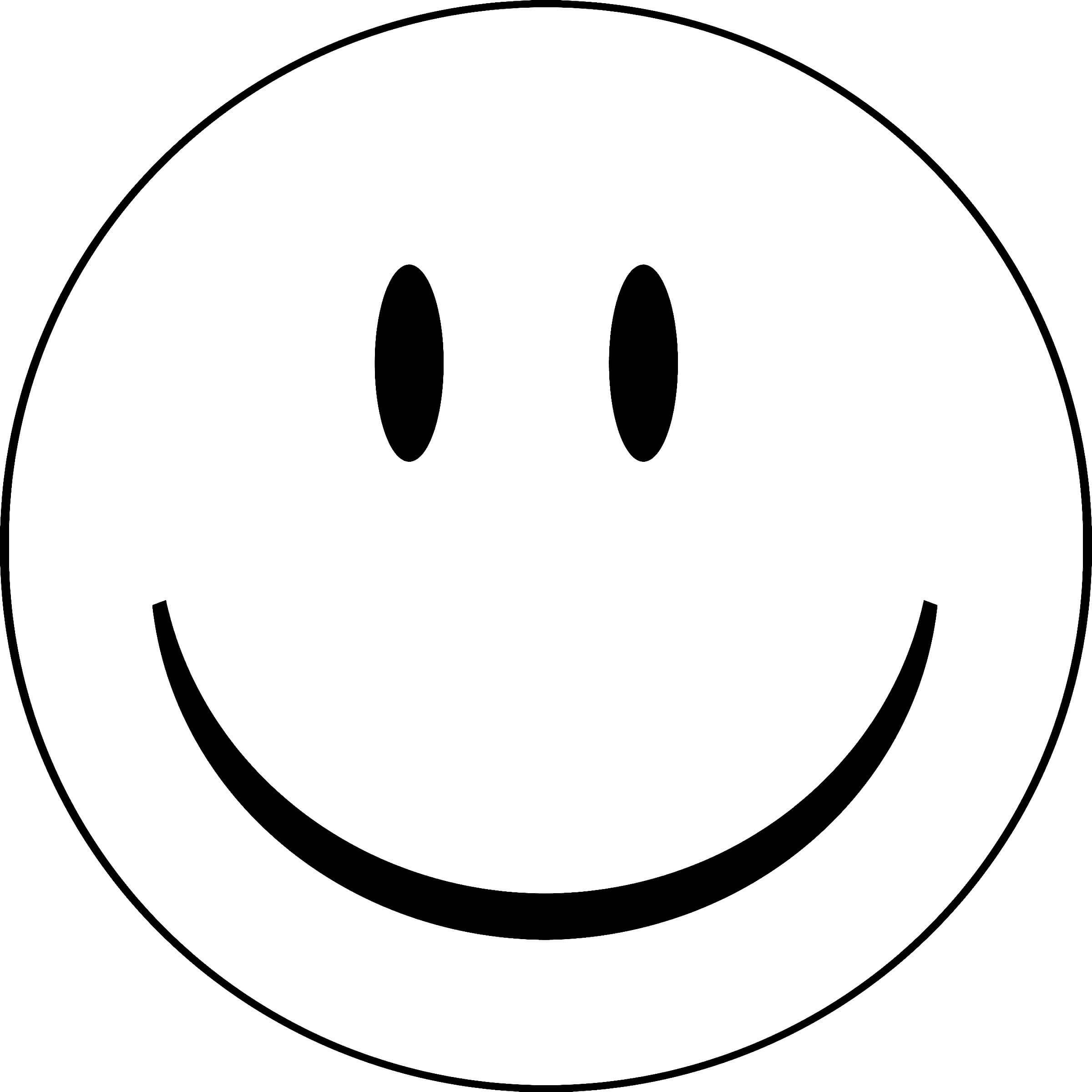 Dibujo de Cara Sonriente Bsica para Colorear