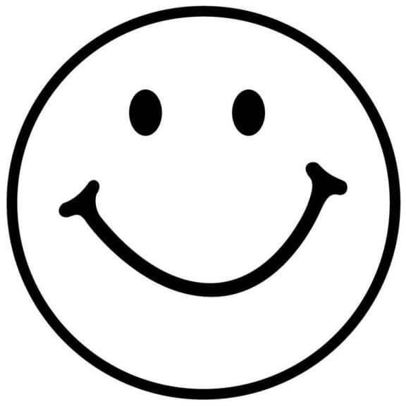 Dibujo de Cara Sonriente Impresionante para Colorear
