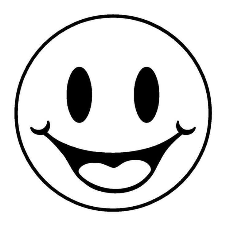 Dibujo de Cara Sonriente Imprimible para Colorear