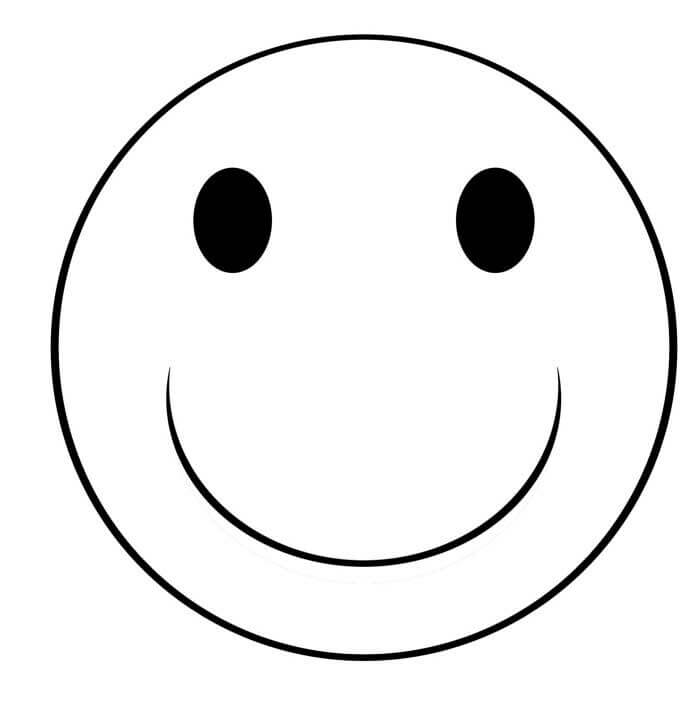 Dibujo de Cara Sonriente Perfecta para Colorear