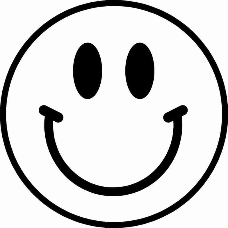 Dibujo de Cara Sonriente Simple para Colorear