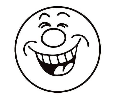 Dibujo de Cara Sonriente de Dibujos Animados para Colorear