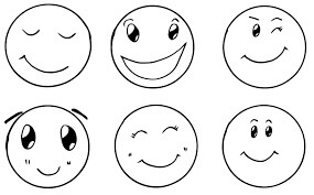 Dibujo de Seis Cara Sonriente para Colorear