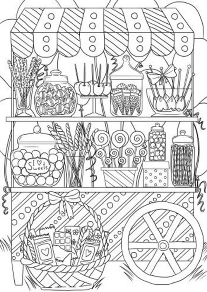 Dibujo de Camin de Dulces para Colorear