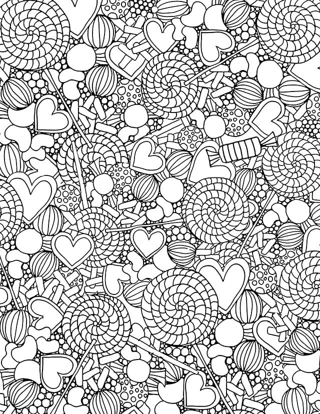 Dibujo de Caramelo Adulto para Colorear
