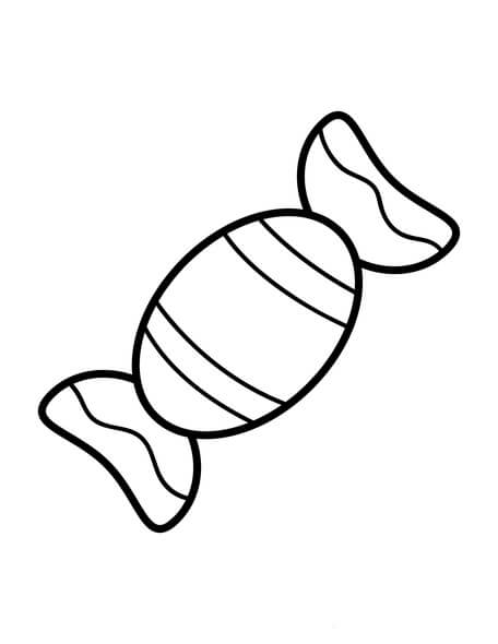 Dibujo de Caramelo Envuelto para Colorear