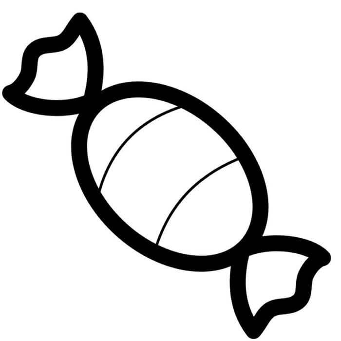 Dibujo de Caramelo Normal para Colorear