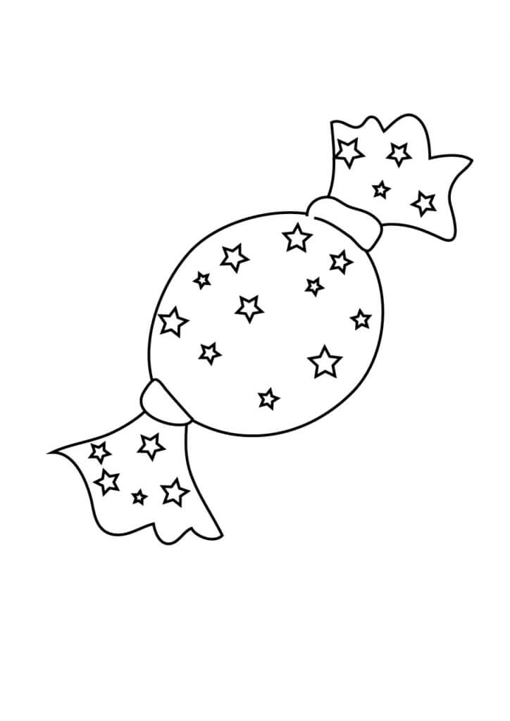 Dibujo de Caramelo Simple para Colorear