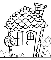 Dibujo de Casa de Dulces para Colorear