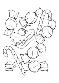 Dibujo de Dulces en Halloween para Colorear