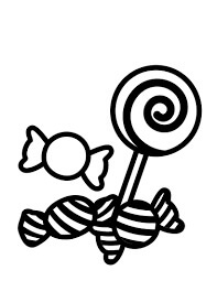 Dibujo de Dulces y Caramelos para Colorear