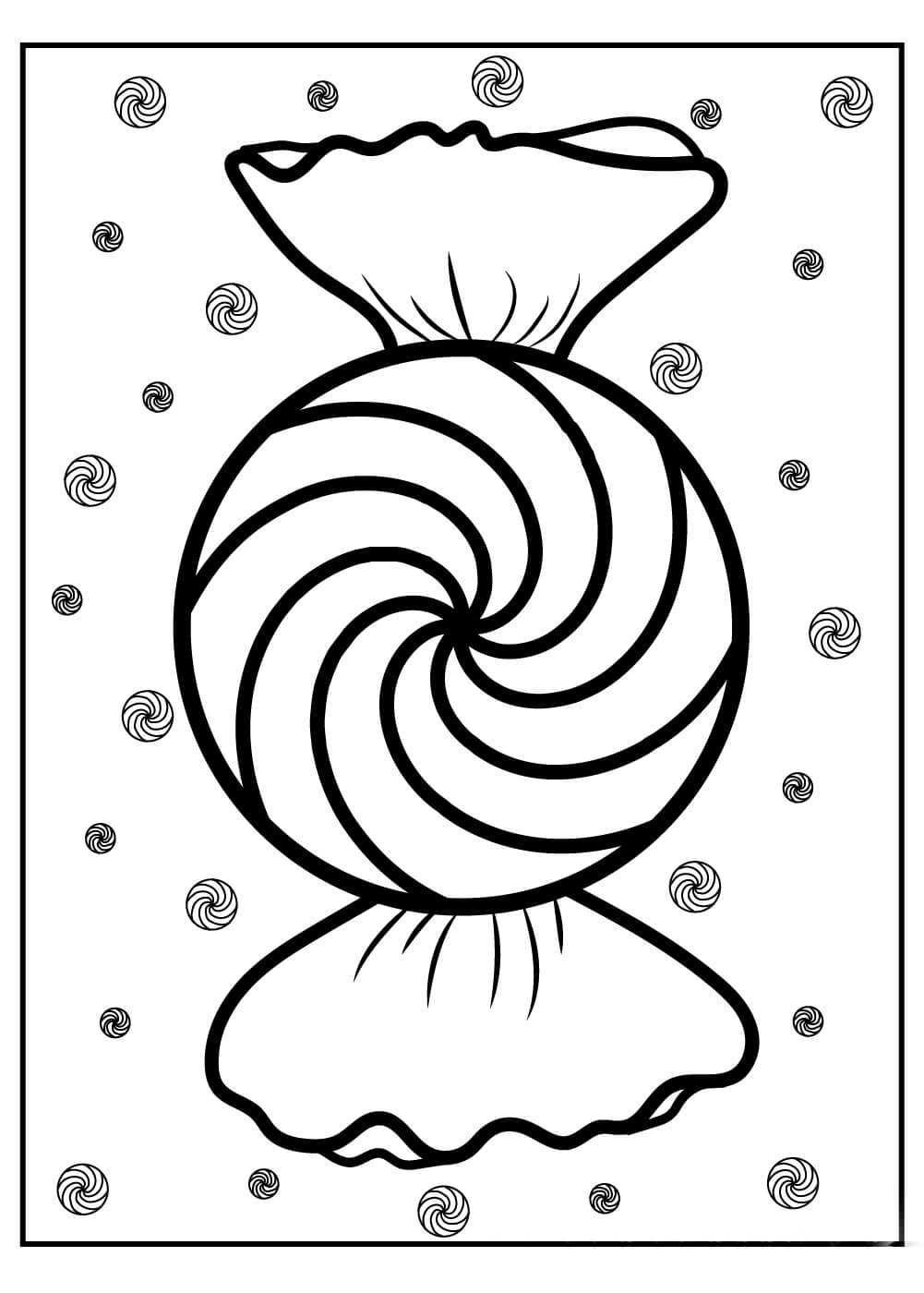 Dibujo de Gran Caramelo para Colorear