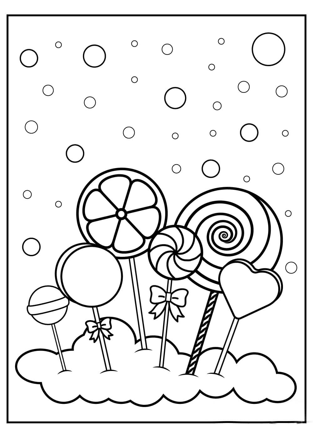 Dibujo de Seis Dulces para Colorear