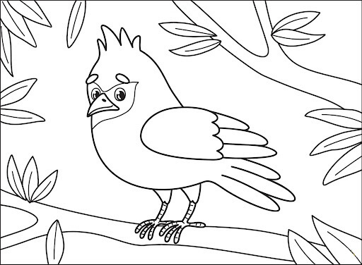 Dibujo de Caricatura Cardinal para Colorear