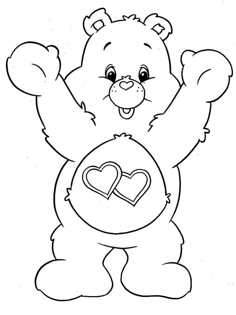 Dibujo de Amor Mucho Oso para Colorear