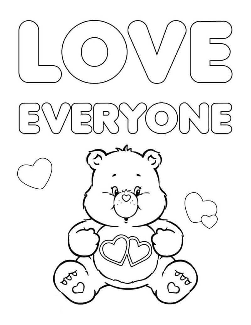 Dibujo de Amor Mucho Oso 1 para Colorear