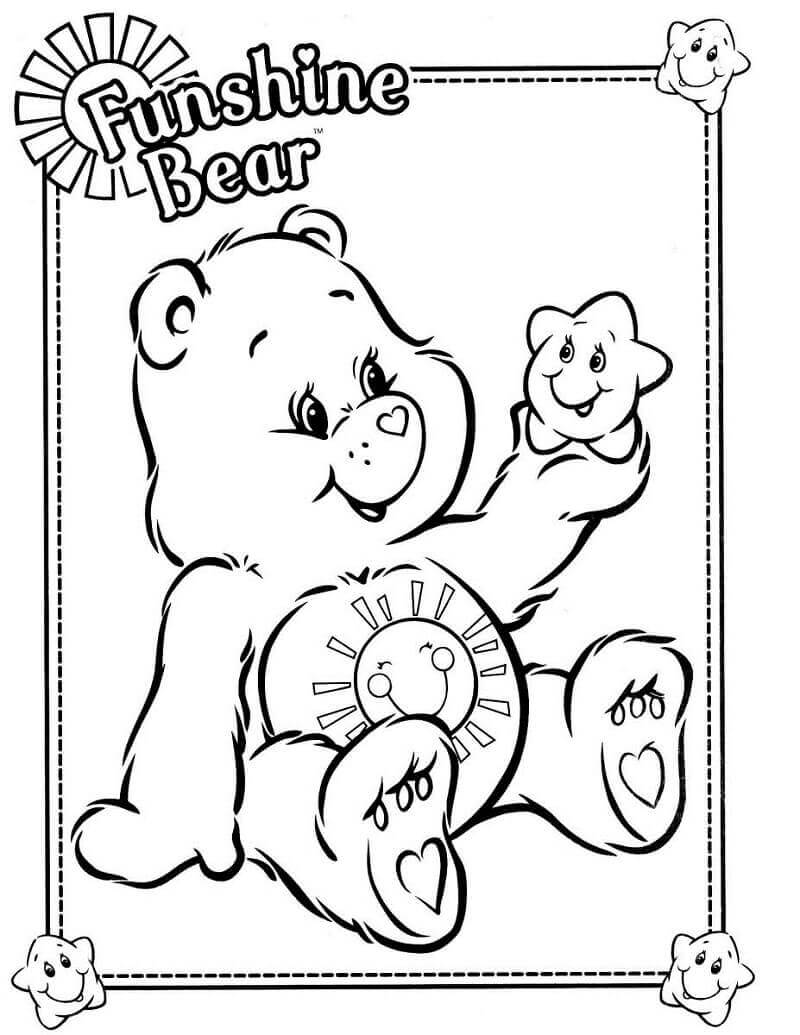 Dibujo de Oso Divertido para Colorear
