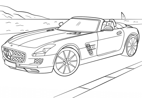 Dibujo de 1527154450 Mercedes Benz Sls Amg Gt Coloring Page para Colorear