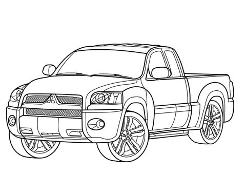 Dibujo de 2006 Mitsubishi Raider Xls para Colorear