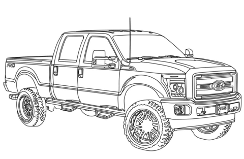 Dibujo de 2014 Ford F250 para Colorear