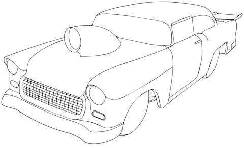 Dibujo de 55 Deportista Chevy Pro para Colorear