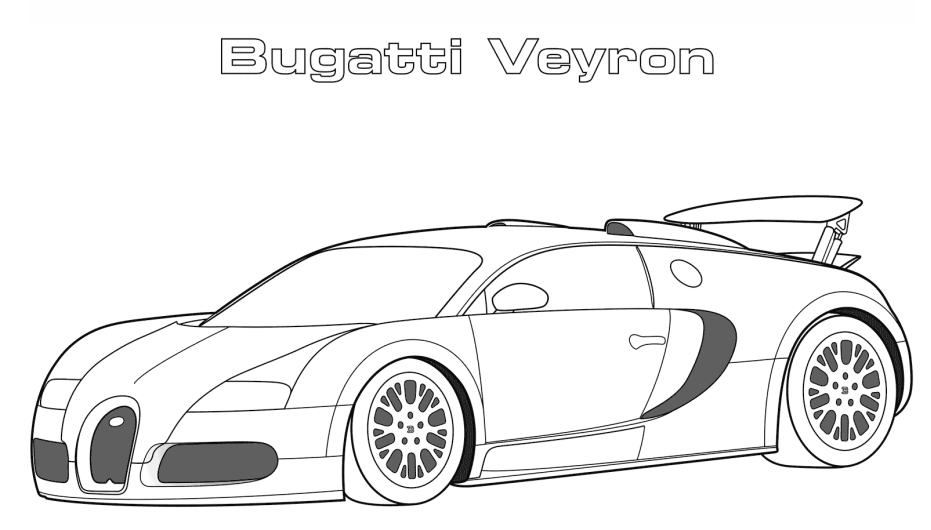 Dibujo de Bugatti Veyron para Colorear