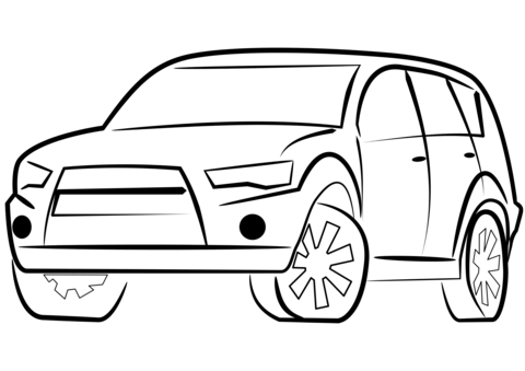 Dibujo de Coche Suv para Colorear