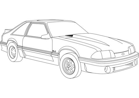 Dibujo de El Ford Mustang para Colorear