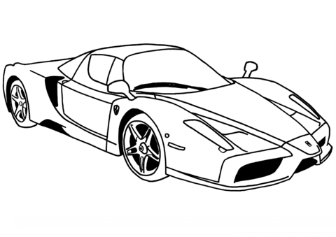 Dibujo de Enzo Ferrari para Colorear