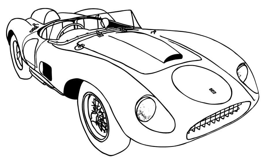 Dibujo de Ferrari 625 Trc Spyder para Colorear