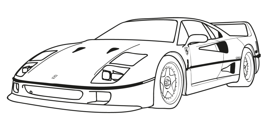 Dibujo de Ferrari F40 para Colorear