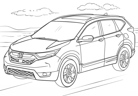 Dibujo de Honda Crv para Colorear