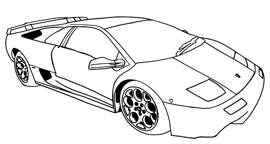 Dibujo de Lamborghini Diablo para Colorear