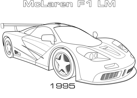 Dibujo de Mclaren F1 Lm para Colorear